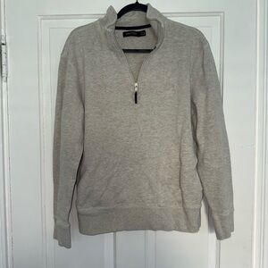 Nautica Men's Light Gray Zip-Up Sweater